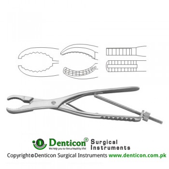 Ulrich Bone Holding Forcep Straight - With Thread Fixation Stainless Steel, 23 cm - 9"